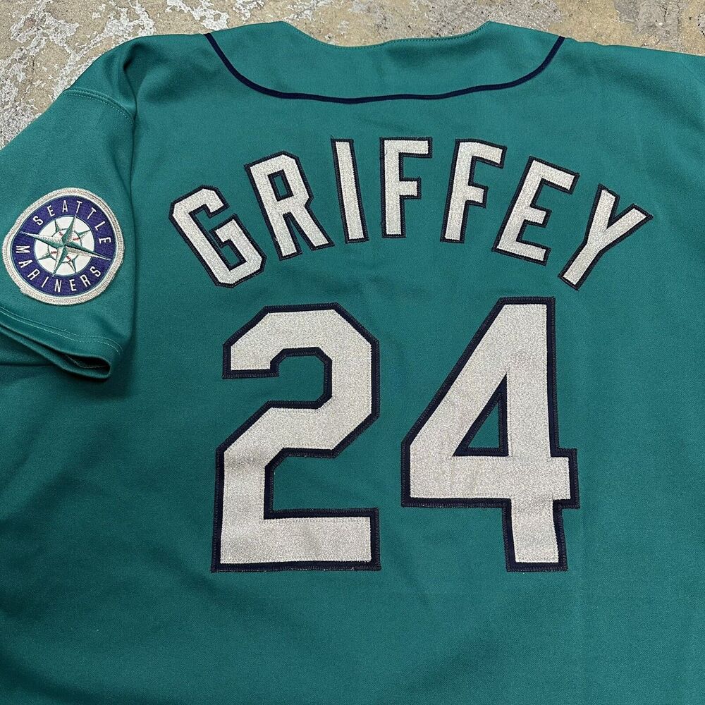 Vintage Russell Athletic Seattle Mariners Ken Griffey Jersey Sz 48 XL MLB RARE